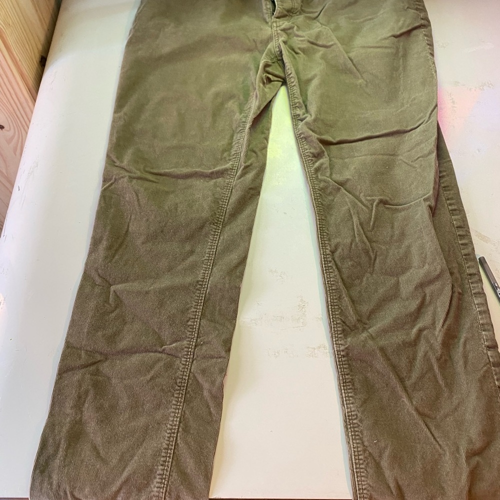 Eddie Bauer Olive Green Corduroy Pants
